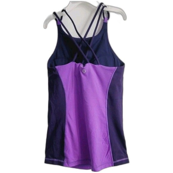 Lululemon Women's Virtuous Tank Top cross back Purple Size 6 - Picture 4 of 13